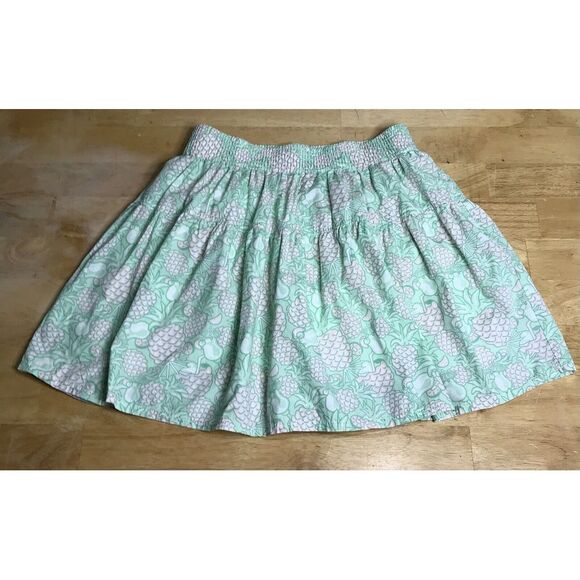 Vineyard Vines Skirt Womens XS‎ X-Small Mint Green Pull On Ruffled Pineapple - Picture 1 of 7